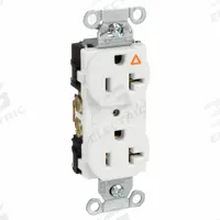HUBBELL Receptacle: Duplex, 5-20, White, 125V AC, 20 A, 2 Pole / 3 Wire (MPN IG5352W)