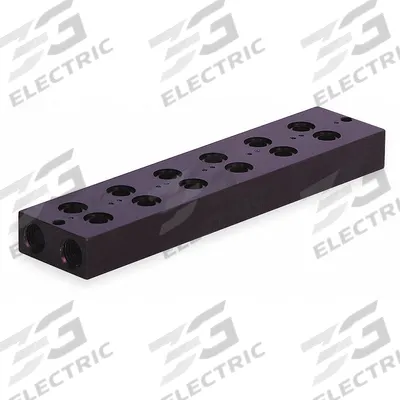 NUMATICS Manifold Kit: For Series L01, 6 Valve Ports, 1/4 in - Aventics L1 Manifolds & Bases