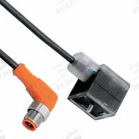 IFM Patch cable: M12 Male Right Angle x DIN Form A, 2 ft Cable Lg, PUR, Black, 5 Pins, IP67 (MPN E10817). Key specifications — Wire Size: 4.80 mm; Brand: IFM; Cable Jacket Color: Black; IP Rating: IP67.
