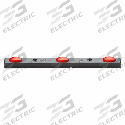 GROTE Bar Lamp: Marker Light, LED, Rectangular, Red, Bracket/Panel - Marker Lights