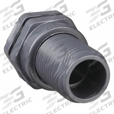 HAYWARD Bulkhead Tank Fitting: PVC Body, 1 1/2 in Female Socket Inside - PVC Through-Wall Fittings