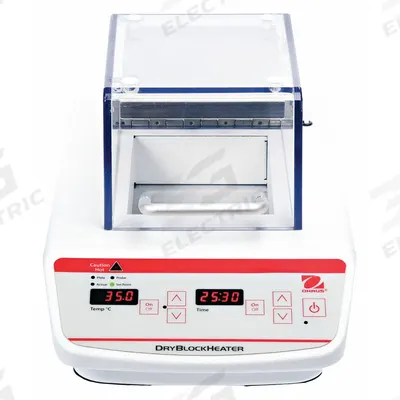 OHAUS Heat Block: 15 3/8 in Overall Dp, 7 in Overall Ht, 8 in Overall Wd - Dry Baths
