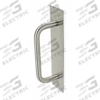 ROCKWOOD Door Pull Plate: 4 in Wd, 16 in Ht, Stainless Steel (MPN BF107 X 70C.32DMS). Key specifications — Material: Stainless Steel; Operation Type: Hand Pull; Properties: Wear-Resistant; Brand: ROCKWOOD.