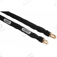 ABUS Security Chains: 2 ft Lg, 9/16 in Chain Dia, Zinc, Black, Corrosion Resistant (MPN 14KS Chain & Sleeve 2'). Key specifications — Includes Chain Cover: Yes; Coating Material: Nylon; Environment: Indoor and Outdoor; Brand: ABUS.