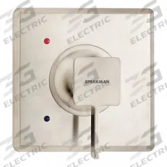 SPEAKMAN Shower Valve Trim: Square Trim Plate, Plastic, Brushed Nickel Finish, Lever Faucet Handle (MPN CPT-1300-UNI-BN). Key specifications — Compatible Product Type: Kohler K-304-KS Valve; Brand: SPEAKMAN; Trim Plate Material: Plastic; Product Type: Tub and Shower Trim; Trim Plate Shape: Square; Handle Material: Zinc; Trim Finish/Color: Nickel.