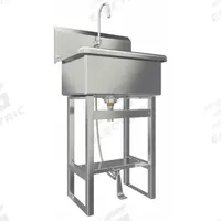SANI-LAV Scrub Sink: 45 1/2 in Overall Ht, 22 in Bowl Lg, 10 1/2 in Bowl Dp, 2 gpm Flow Rate, 14 ga (MPN 531F1). Key specifications — Includes Side Splash: Side Splash Not Included; Brand: SANI-LAV.