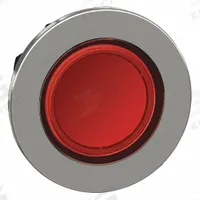 SCHNEIDER Flush Push Button: Red, 30 mm Mounting Size, Metallic, Maintained (MPN ZB4FH043). Key specifications — Brand: SCHNEIDER; Action: Maintained; Series: XB4; Push Button Material Type: Metallic.