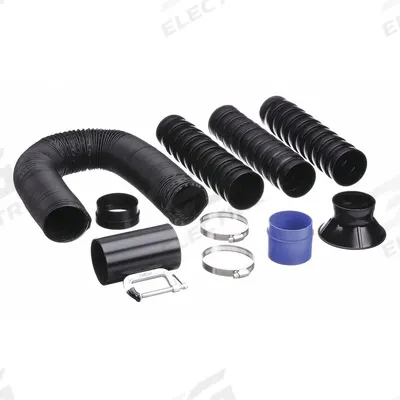 HAKKO Fume Extractor Loc Line Kit: 4.5 in Nozzle Wd, 3 ft Overall Lg - Hakko Benchtop Soldering Fume Extractor Hose Kits