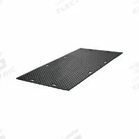 CHECKERS Economical Black Ground Protection Mat: Rigid, 95 ton Load Capacity, 2 ft x 8 ft, 2 ft Wd (MPN MM28). Key specifications — Handle Type: Molded-In Handles; Series: Mamba Mat; Non-Conductive: No; Recommended Connector: RTL-D-G; Bottom Design: Diamond Plate.