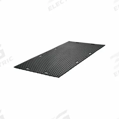 CHECKERS Economical Black Ground Protection Mat: Rigid, 95 ton Load Capacity, 2 ft x 8 ft - Flexible Ground-Protection Mats