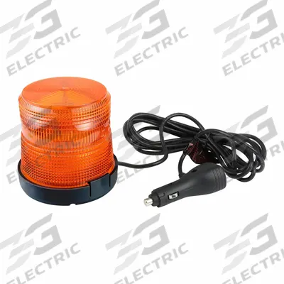 GROTE Flashing Beacon: Flashing Beacon, Amber, 4 1/4 in Overall Wd, 4 9/16 in Overall Ht - Vehicle Flashing Beacons
