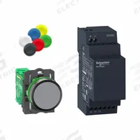 SCHNEIDER ELECTRIC Wireless Push Button Kit: 22 mm Panel Mounting Size, XB5R (MPN XB5RFB01). Key specifications — Manufacturer Part Number: XB5RFB01; Action: Momentary; Components Included: Push-Button Cap; Head/Lens Color: Black; Head Material: Plastic; Legend: None; Operator Illumination: Non-Illuminated; Operator Material: Plastic.