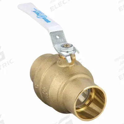 MILWAUKEE VALVE Manual Two-Way Ball Valve: 1 1/2 in, Brass, Straight, Sweat x Sweat - Brass Ball Valves