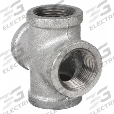 ANVIL Metal Pipe Cross: Cross, 300 psi @ 150°F, 1/4 in x 1/4 in x 1/4 in x 1/4 in - Medium-Pressure Threaded Pipe Fittings