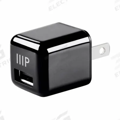 MONOPRICE Wall Charger: 110V AC, 1 Output Connectors, Black, 2.4 A Max. Output Current - Wall Chargers