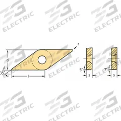 WALTER Diamond Turning Insert: VCMW331-RK6 WKK10S, VCMW160404-RK6 WKK10S (MPN 6651598). Key specifications — attr257732: VCMW331-RK6 WKK10S; attr257733: VCMW160404-RK6 WKK10S.