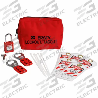 BRADY Lockout Kit: Keyed Different Padlocks - Portable General Lockout Kits