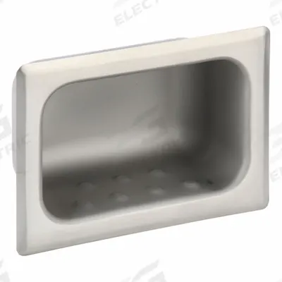 BESTCARE Soap Dish: Stainless Steel, Unfinished, Recessed Mounting - Institutional Soap Dishes