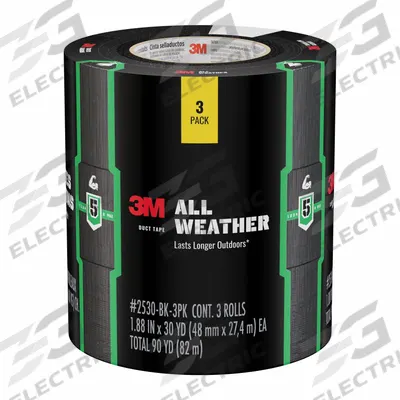 3M Duct Tape: Medium Duty, Gray, 1 7/8 in Wd, 30 yd Lg, 8.5 mil Thick, 2530 - General Purpose Duct Tape