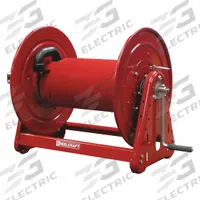 REELCRAFT Hand Crank Hose Reel: 100 ft (1 in I.D.), 17 3/4 in L x 31 3/4 in W x 20 1/4 in H, TFE/P (MPN CH37118 M). Key specifications — Hose Capacity: 100 ft (1 in I.D.); Overall Dimensions: 17-3/4 in L x 31-3/4 in W x 20-1/4 in H; Seal Material: TFE/P; Reel Color: Red; Swivel Material: Nickel Plated Steel; Brand: REELCRAFT.