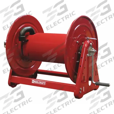 REELCRAFT Hand Crank Hose Reel: 100 ft (1 in I.D.), 17 3/4 in L x 31 3/4 in W x 20 1/4 in H - Standard Multipurpose Hand-Crank Hose Reels with Gooseneck