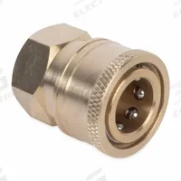 MI-T-M Quick Connect Socket: Mfr Part # 17-0004, Brass, 3/8 in Overall Dia. Key specifications — Compatible with Manufacturer Model Number: CA-2403-2MMH; Product Type: Quick Connect Socket; Manufacturer Part Number: 17-0004.