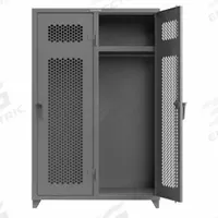 STRONG HOLD Locker: 48 in x 24 in x 75 in, Ventilated, 1 Tiers, 2 Units Wide, Padlock Hasp, Steel (MPN 46-2H-24-1T-L). Key specifications — Brand: STRONG HOLD; Locker Color: RAL 7037 "Dusty Gray"; Door Type: Ventilated; Locker Material: Steel; Assembled: Assembled; Number Plate Included: No.