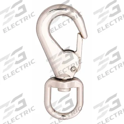 LUCKY LINE PRODUCTS Utility Spring Hook: 1 Snaps, Solid Gate, Zinc - Eyelet Spring Snaps