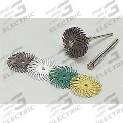 SCOTCH-BRITE Radial Bristle Disc: Type A, 1 in Dia x 1/8 in Wd, 1/8 in Arbor, Ceramic, Green, 96 PK (MPN 61500151560). Key specifications — Connector Size: 1/8 in; Brand: SCOTCH-BRITE; Connection Type: Arbor Hole.
