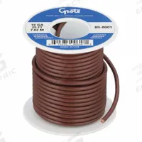 GROTE Primary Automotive Wire: GPT, 25 ft, 1 Conductor, 16 AWG, Brown, 60 V Volt (MPN 89-8001). Key specifications — Brand: GROTE.