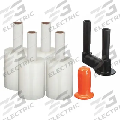 APPROVED VENDOR Stretch Wrap Film: 80 ga Gauge, 5 in Overall Wd, 1,000 ft Overall Lg, Clear - Long Core Handle Stretch Wrap