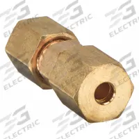APPROVED VENDOR Compression Fitting Union: 1/2 in OD x 1/2 in OD Fitting Size, Brass (MPN 700062-08). Key specifications — Brand: APPROVED VENDOR.