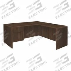 REGENCY Desk: Particle Board, Walnut, 1 Pedestals, 2 Drawers, 71 in Overall Wd, 29 in Overall Ht (MPN LLDSP7124NW). Key specifications — Desktop Material: Particle Board; Includes Modesty Panel: Yes; Kit Product Type: Double Pedestal Desk; Desktop Color: Walnut; Brand: REGENCY; Frame Color: Neo Walnut; Frame Material: Particle Board; Product Type: Desk.