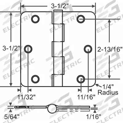 APPROVED VENDOR Butt Hinge: Steel, Full Mortise - Full Mortise-Mount Butt Hinges