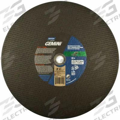 NORTON Abrasive Cut-Off Wheel: Type 1, 14" x 1/8", 20 mm/1" Arbor, Silicon Carbide - Cut-Off Wheels for Concrete & Masonry