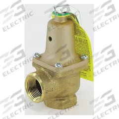 WATTS Pressure Relief Valve: FNPTF x FNPTF, 1 in x 1 in, Copper Silicon Alloy, 5 3/4 in Overall Ht (MPN 0121494). Key specifications — Brand: WATTS.
