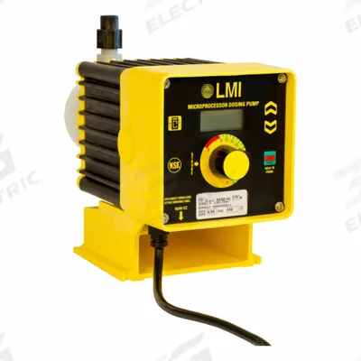 LMI PUMPS Chemical Metering Pump: Solenoid, 115V AC, PVC Head, PTFE Diaphragm, 1000:1 - Compact Solenoid-Driven Diaphragm Metering Pumps