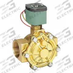 REDHAT Solenoid Valve: 2-Way, Normally Open, 1 1/2 in Pipe Size, 120V AC, Watertight, High Flow (MPN 8210G032). Key specifications — attr985516: 1-1/2 in; attr985521: 120V AC; attr985484: REDHAT; attr985485: Watertight.