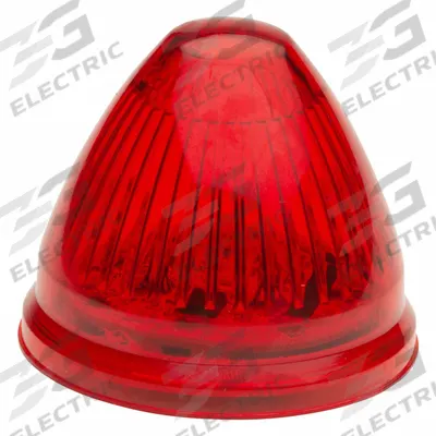 GROTE Clearance Marker Lamp: Clearance Light, LED, Cone, Red, Twist-On - Clearance Lights