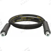 Hydraulic Hose Assembly: 1/4 in ID, NPTF x NPTF, 10 ft Lg, Black, 3/8 in x 3/8 in Fitting Size (MPN H9210). Key specifications — Hose Color: Black; Hose Tube Material: Rubber; Fitting Type: NPTF x NPTF; Manufacturer Part Number: H9210; Brand: ENERPAC.