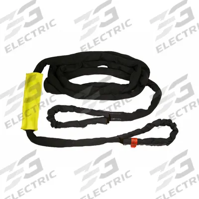 TOW-ALL Tuflex Recovery Strap: 30 ft Overall Hook Size, 30 ft Overall Lg, Black - Tow Straps