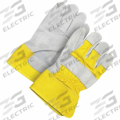BDG Leather Gloves: L ( 9 ), Cowhide, Premium, Glove, Full Finger, Safety Cuff - Work Gloves