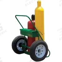 SAFTCART Cylinder Hand Truck: 1,680 lb, Side by Side, 2 Cylinder, 24 in W x 13 in D Nose Plate (MPN 504-30). Key specifications — attr1343829: SAFTCART; attr1343789: Green; attr1343794: Perma Clamp.
