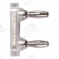POMONA Double Banana Plug: 1 3/8 in Lg, 15 A Max Current Measurement, 60 V Max Volt Measurement (MPN 5145). Key specifications — Manufacturer Part Number: 5145; Body Material: Brass; Brand: POMONA; Color: Clear.