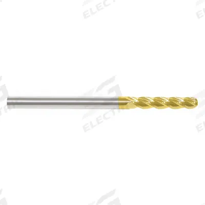APPROVED VENDOR Ball End Mill: Carbide, TiN Coated, 4 Flute, 5/8" Mill Dia, 2-1/4" LOC - General Purpose Carbide Ball End Mills