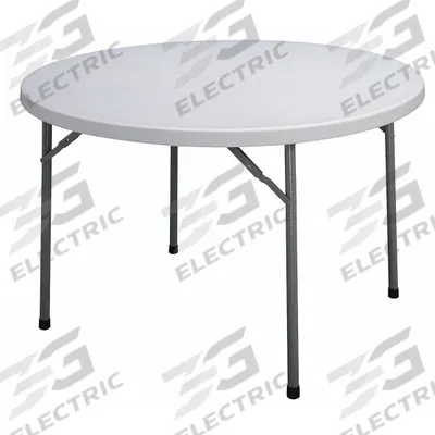 APPROVED VENDOR Folding Table: Round Table Shape, Gray Tabletop, 29 in, 60 in Overall Dia - Standard Folding Tables