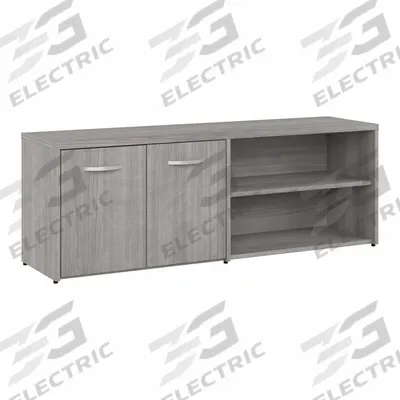 BUSH BUSINESS FURNITURE Storage Cabinet: Light Gray, Laminate/Wood, 21 1/4 in Overall Ht - Desk Height Storage Cabinets