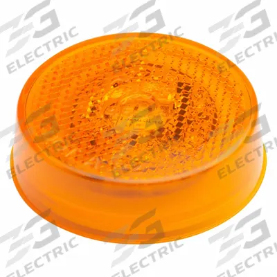 GROTE Clearance Marker Lamp: Clearance Light, LED, Round, Amber, Bracket/Grommet - Clearance Lights