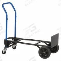 HARPER Convertible Hand Truck: 300 lb as Hand Truck, Dual-Handle, Black/Blue, 14 in W x 8 in D (MPN JDC2223). Key specifications — Color: Blue; Brand: HARPER.