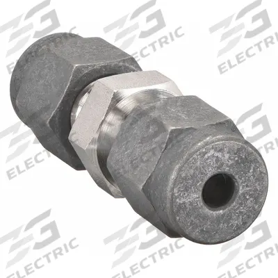PARKER Compression Fitting Union: 1/8 in OD x 1/8 in OD Fitting Size - Single-Ferrule Stainless Steel Fittings